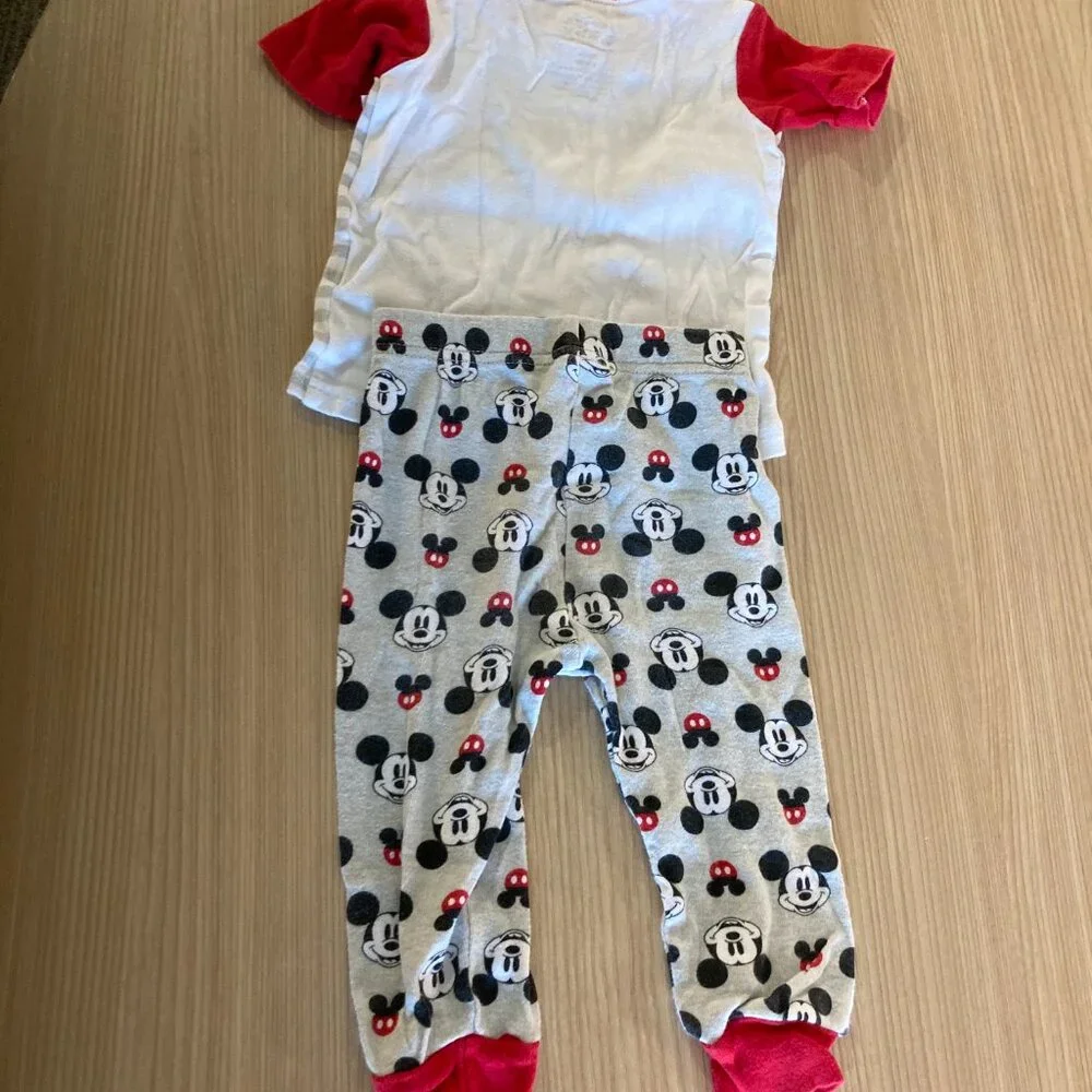 Disney Baby Classic Mickey Mouse Pajama Set 18 Months Short Sleeves Long Pants